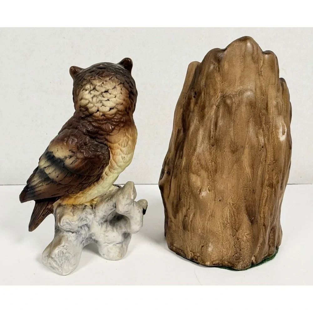Vintage MCM Ceramic Owl Figurines Shelf Sitters Owl Family Lot of 2 - Picture 5 of 6